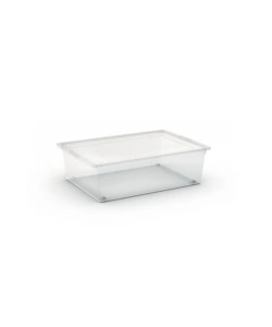 Contenitore con ruote keter 'c-box l' in plastica trasparente 55x38,5x16,5 cm